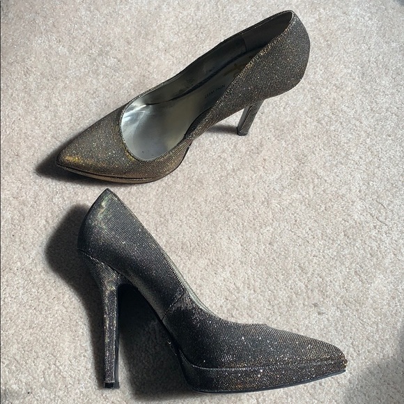 Nine West copper glitter heels *amazing condition - Picture 4 of 7